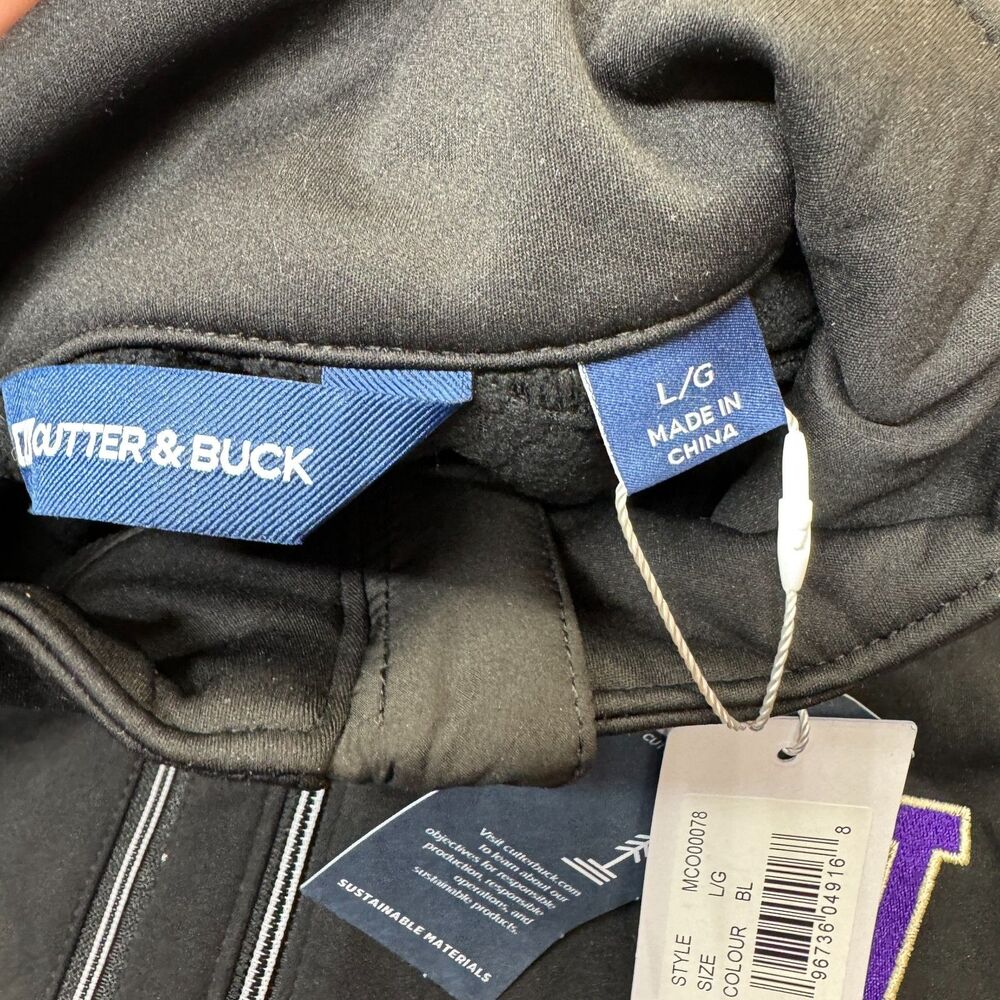 NEW Washington Huskies Cutter Buck Evoke Softshell Recycled Full Zip Jacket LG - Picture 9 of 14